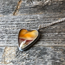 Load image into Gallery viewer, Apache Flame Agate Heart Pendant Necklace