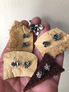 Silver Succulent Stud Earrings - sterling silver botanical jewelry