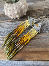 Load image into Gallery viewer, Bohemian Fringe - Ceramic + Beads - Fringe Earrings
