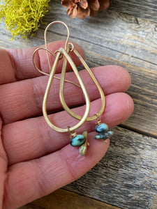 Brass Teardrops with New Lander beads