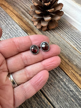 Load image into Gallery viewer, Gorgeous Rosecut Garnet Studs