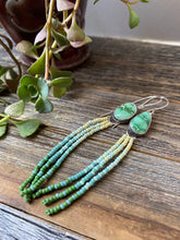 Load image into Gallery viewer, Bohemian Fringe Earrings - Sonoran Gold Turquoise