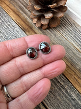 Load image into Gallery viewer, Gorgeous Rosecut Garnet Studs