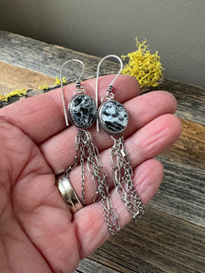 White Buffalo Funky Fringe Earrings