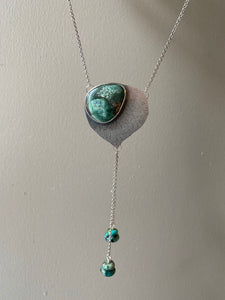Red River Turquoise and Silver Leaf Necklace