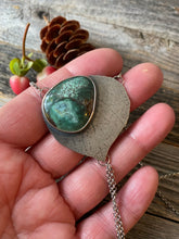 Load image into Gallery viewer, Red River Turquoise and Silver Leaf Necklace