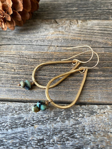 Brass Teardrops with New Lander beads