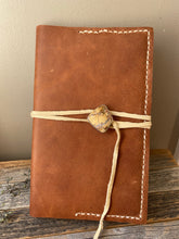 Load image into Gallery viewer, Leather Journal Cover with Jasper Button closure