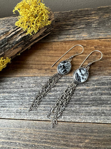White Buffalo Funky Fringe Earrings